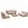 Gardeon 6 Seater Outdoor Sofa Set with Coffee Table Beige Rattan Modular Furniture