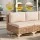 Gardeon 6 Seater Outdoor Sofa Set with Coffee Table Beige Rattan Modular Furniture