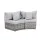 Gardeon 2 PCS Outdoor Rattan Modular Single Sofa Set Grey Powder Coated Metal Frame Cushions 8cm Comfort