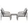 Gardeon 3PC Outdoor Bistro Set - Black Steel Frame, UV-Resistant Cushions, Easy Assembly, Weatherproof Patio Furniture