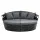 Gardeon Sun Lounge Setting Wicker Day Bed - Black, Galvanised Steel Frame, UV-Resistant, 161x180x145cm, 1-Year Warranty