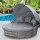 Gardeon Grey Wicker Sun Lounge Day Bed: UV-Resistant, Modular Design, 168x180x145cm, Weatherproof Outdoor Furniture