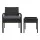 Gardeon 3PC Patio Bistro Set - Black PE Wicker, Steel Frame, Tempered Glass Table, Weather-Resistant Cushions Included