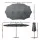 Instahut 4.57m Charcoal Outdoor Umbrella, UV50+ Water-Resistant Polyester, Steel Frame, Dodecagon Canopy, Tilt Feature