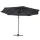 Instahut 3m Outdoor Cantilever Umbrella - Charcoal, UV50+ Polyester, 360° Tilt, Aluminium Frame, Side Post Design