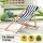 Gardeon Wooden Sun Lounge Deck Chair - Adjustable Poplar Frame, Blue/White Stripe, 4 Positions, Portable, 120kg Capacity