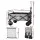 Gardeon Garden Cart with Cargo Net, Steel & 600D Polyester, Grey, 90x57x74-99cm, Multipurpose Trolley for Outdoor Use