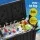 Gardeon 3-in-1 Outdoor Storage Cabinet: 80L Ice Bucket Cooler, Weather-Resistant Rolling Serving Cart with Spice Rack