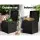Gardeon 195L Outdoor Storage Box Bench - Weather-Resistant Polypropylene, Easy Assembly, Black, 1-Year Warranty