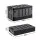 Gardeon Collapsible Outdoor Storage Box 60L Stackable Folding Organiser Black with Interlocking Lid and Handles