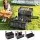 Gardeon Collapsible Outdoor Storage Box 60L Stackable Folding Organiser Black with Interlocking Lid and Handles