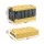 Gardeon Collapsible Outdoor Storage Box 60L Stackable Folding Organiser with Interlocking Lid Yellow