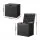 Gardeon Outdoor Storage Box 118L Lockable Rattan-Texture Garden Tool Toy Container for Indoor Outdoor Use Black