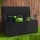 Gardeon 390L Outdoor Storage Box - Weather-Resistant Black Polypropylene Bench with Lockable Lid & Easy Assembly