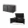 Gardeon Black Wicker Outdoor Storage Cabinet - 2-in-1 Deck Shed, 88 Gal Capacity, Steel Frame, UV & Weather Resistant