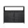 Gardeon Outdoor Wicker Storage Cabinet - 2-in-1 Bar Table, Handwoven PE, UV-Resistant, 102.5x84x36cm, Black
