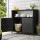 Gardeon Outdoor Wicker Storage Cabinet - 2-in-1 Bar Table, Handwoven PE, UV-Resistant, 102.5x84x36cm, Black