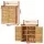 Gardeon Wooden Outdoor Storage Cabinet with Galvanised Steel Workbench, 3-Tier Shelves & Weather-Resistant Design