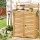 Gardeon Wooden Outdoor Storage Cabinet with Galvanised Steel Workbench, 3-Tier Shelves & Weather-Resistant Design
