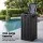 Gardeon Outdoor Patio Trash Can 110L with Removable Ashtray, Hinged Lid, Textured Panel and Black PP Body
