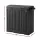 Gardeon Outdoor Dual Compartment Rubbish Bin 220L Durable Polypropylene Black with Side Ashtray
