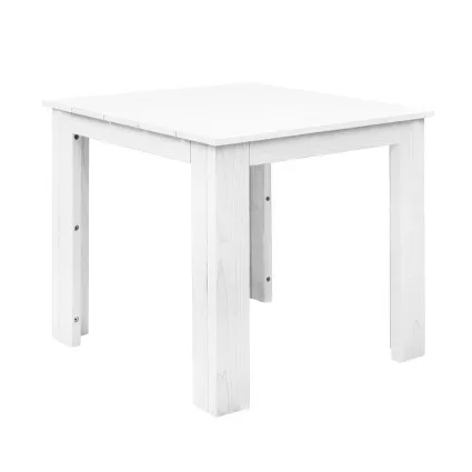 Gardeon Wooden Coffee Side Table - Eco-Friendly Hemlock, 44.6x44.6x40.5cm, Indoor/Outdoor Use, Smooth Edges, White