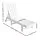 Gardeon Sun Lounge Beach Chair White HDPE Adirondack Lounger with Wheels, 4-Position Recline, 150kg Capacity, Outdoor