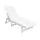 Gardeon Sun Lounge Beach Chair White HDPE Adirondack Lounger with Wheels, 4-Position Recline, 150kg Capacity, Outdoor