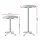 Gardeon Set of 2 Adjustable Height Outdoor Bar Tables, Stainless Steel Top, 70/110cm, Foldable & Portable Design