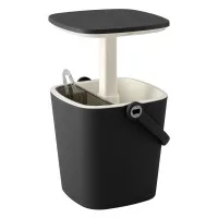 Gardeon 2-in-1 Portable Outdoor Bar Table with 15L Ice Bucket and Built-in Bottle Opener for Camping Black