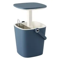 Gardeon 2-in-1 Portable Outdoor Bar Table Cooler with 15L Ice Bucket, Bottle Opener and Ice Tongs Blue