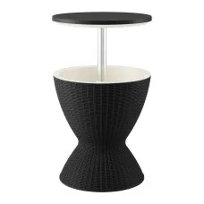 Gardeon Portable Outdoor Cooler Bar Table 30L Adjustable Top Black Ice Bucket Cocktail Side Table for Patio