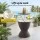 Gardeon Outdoor Cooler Bar Table 30L Adjustable Top Brown with Ice Bucket and Drainage Plug 48cm Diametre