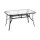 Gardeon 140CM Black Outdoor Dining Table - Steel Frame, Tempered Glass Top, Parasol Hole, Easy Assembly, 60kg Capacity