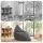 Artiss 3-in-1 Corduroy Bean Bag Cover Convertible Floor Cushion Sofa Chair Grey 180x140cm No Filler Extra Large