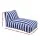 Artiss Outdoor Bean Bag Chair Cover 600D Polyester Splash Proof L‑Shape Lounger Sofa Cover Removable Zippered Blue White