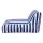 Artiss Outdoor Bean Bag Chair Cover 600D Polyester Splash Proof L‑Shape Lounger Sofa Cover Removable Zippered Blue White