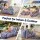 Artiss Outdoor Bean Bag Chair Cover 600D Polyester Splash Proof L‑Shape Lounger Sofa Cover Removable Zippered Blue White