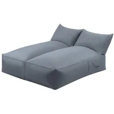 Artiss 2-Seater Outdoor Bean Bag Cover Grey 600D Polyester Splash Proof UV Resistant Large L-Shape Sofa Cover