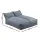 Artiss 2-Seater Outdoor Bean Bag Cover Grey 600D Polyester Splash Proof UV Resistant Large L-Shape Sofa Cover