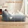 Artiss 2-Seater Outdoor Bean Bag Cover Grey 600D Polyester Splash Proof UV Resistant Large L-Shape Sofa Cover