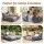 Artiss 2-Seater Outdoor Bean Bag Cover Grey 600D Polyester Splash Proof UV Resistant Large L-Shape Sofa Cover
