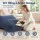 Artiss L-Shaped Corduroy Bean Bag Cover Blue Washable Supportive Structured Seat for Adults Kids No Filler