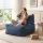 Artiss L-Shaped Corduroy Bean Bag Cover Blue Washable Supportive Structured Seat for Adults Kids No Filler