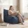 Artiss L-Shaped Corduroy Bean Bag Cover Blue Washable Supportive Structured Seat for Adults Kids No Filler