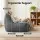 Artiss L‑Shaped Corduroy Bean Bag Cover Grey 88x73x98cm Soft Washable Removable Cover for Adults and Kids