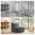 Artiss L‑Shaped Corduroy Bean Bag Cover Grey 88x73x98cm Soft Washable Removable Cover for Adults and Kids