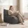 Artiss L‑Shaped Corduroy Bean Bag Cover Grey 88x73x98cm Soft Washable Removable Cover for Adults and Kids