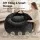 Artiss Large Faux Fur Bean Bag Cover 107cm Round Black Washable No Filler Soft Plush Seating Option for Home