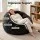 Artiss Large Faux Fur Bean Bag Cover 107cm Round Black Washable No Filler Soft Plush Seating Option for Home